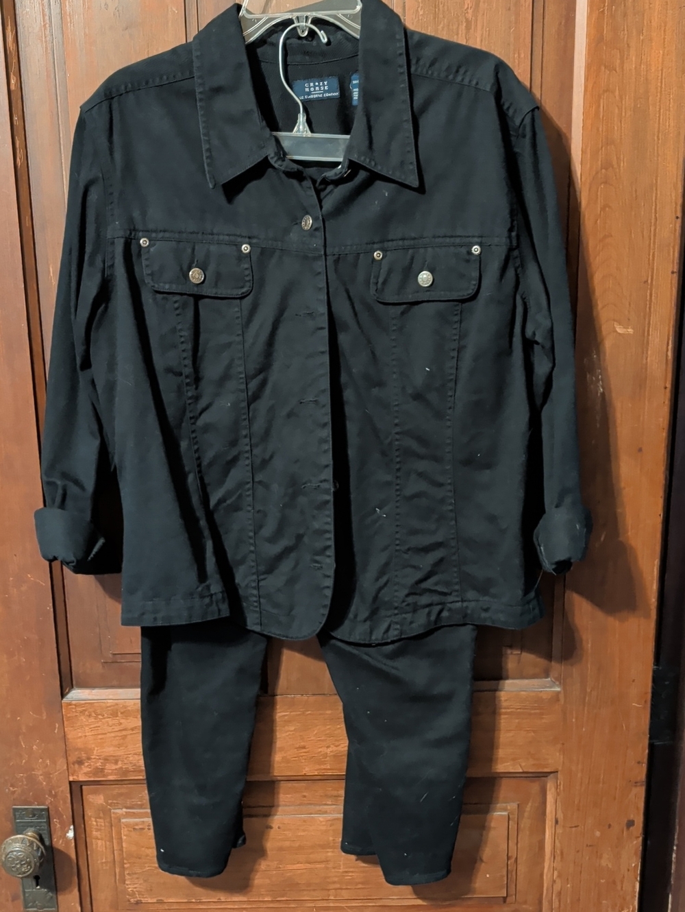 Cherokee Kids Black Button-Front Jean Jacket